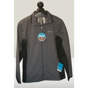 📦 NEW Mens Large COLUMBIA Comin' In Hot Full Zip Jacket Sweatshirt Black AM1538